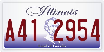 IL license plate A412954