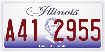 IL license plate A412955