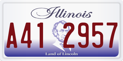IL license plate A412957