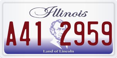 IL license plate A412959