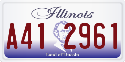 IL license plate A412961
