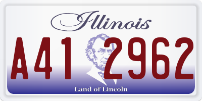 IL license plate A412962