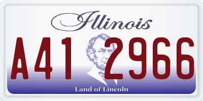 IL license plate A412966
