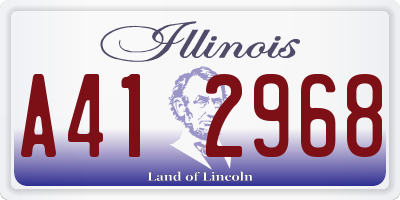 IL license plate A412968