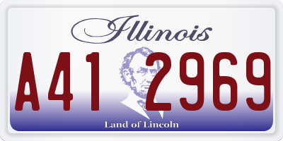 IL license plate A412969