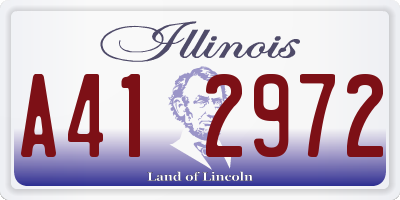 IL license plate A412972