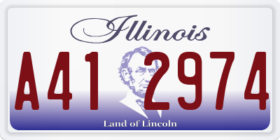 IL license plate A412974