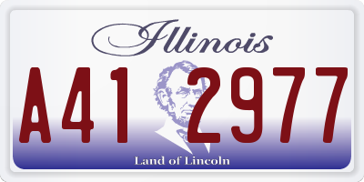 IL license plate A412977