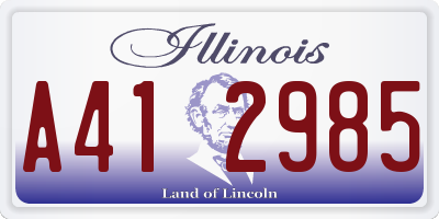 IL license plate A412985