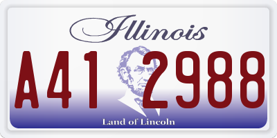 IL license plate A412988