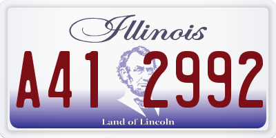 IL license plate A412992