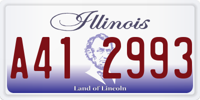 IL license plate A412993