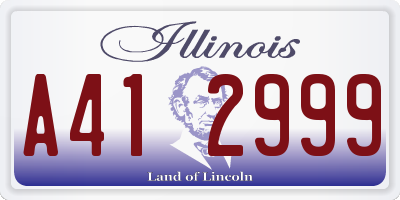 IL license plate A412999