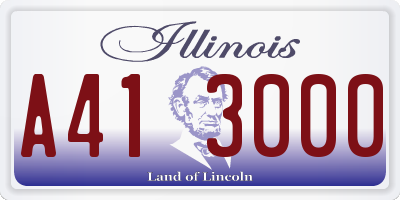 IL license plate A413000
