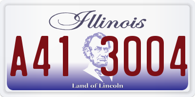 IL license plate A413004