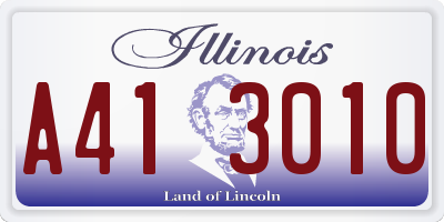 IL license plate A413010