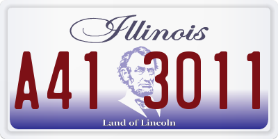 IL license plate A413011