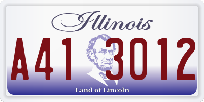 IL license plate A413012