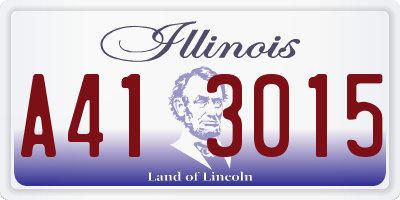 IL license plate A413015