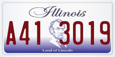 IL license plate A413019