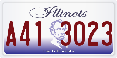 IL license plate A413023