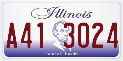 IL license plate A413024