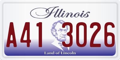 IL license plate A413026