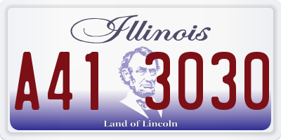IL license plate A413030
