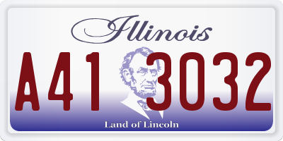 IL license plate A413032