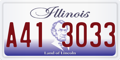 IL license plate A413033