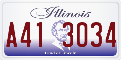 IL license plate A413034