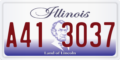 IL license plate A413037