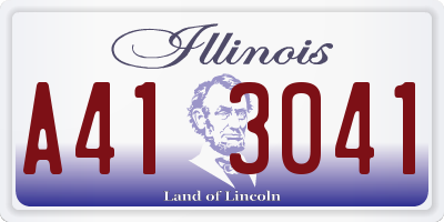 IL license plate A413041