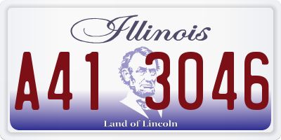IL license plate A413046