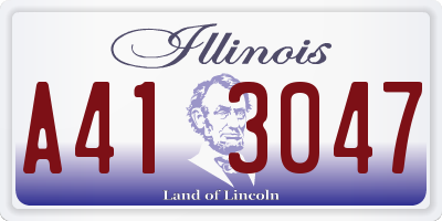 IL license plate A413047