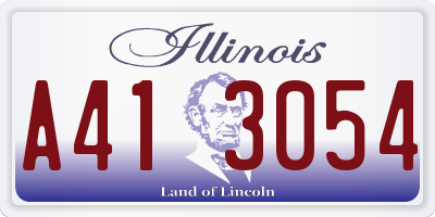 IL license plate A413054