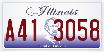 IL license plate A413058
