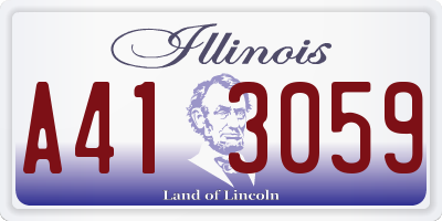 IL license plate A413059