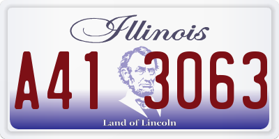 IL license plate A413063
