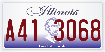 IL license plate A413068
