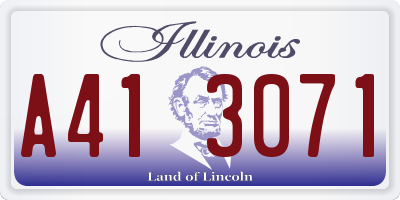 IL license plate A413071