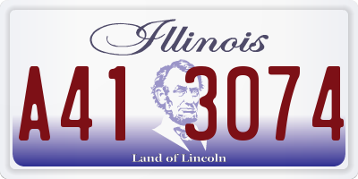 IL license plate A413074
