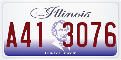 IL license plate A413076