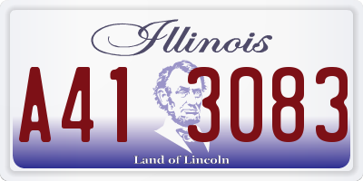 IL license plate A413083