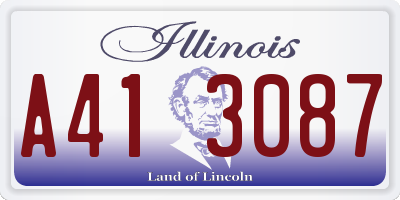 IL license plate A413087