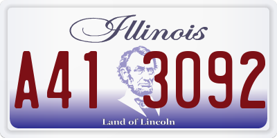 IL license plate A413092