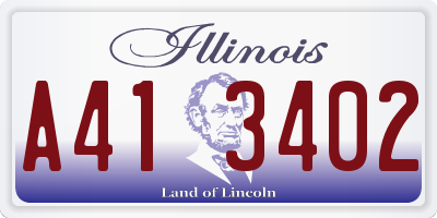 IL license plate A413402