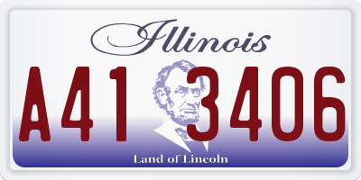IL license plate A413406