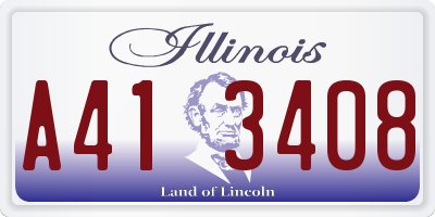 IL license plate A413408