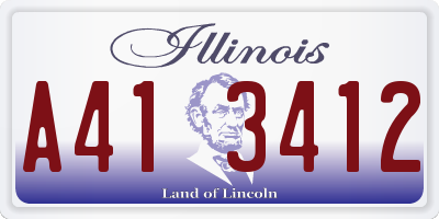 IL license plate A413412